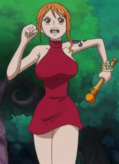 Nami has been One Piece go-to for fanservice since about, I'd say that scene in the Alabasta saga. Oda and his editors noticed this, and they rolled with it. Any OP fans, if I'm wrong, tell me. I do miss Nami's older look, but his style changed.